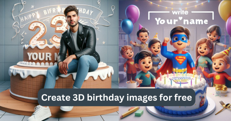 Create 3D birthday images for free